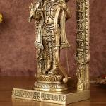 Pure Brass Ayodhya Ram Lalla Idol | 12" x 5.5" x 3.5" (30.5 x 14 x 8.9 cm) | 5 kg Superfine Sacred Art | Temple Grade Divine Murti | Premium Collection